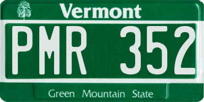 VT license plate PMR352