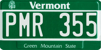 VT license plate PMR355
