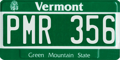 VT license plate PMR356
