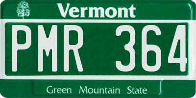 VT license plate PMR364