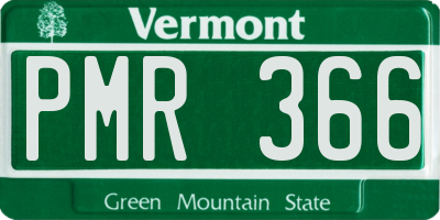 VT license plate PMR366