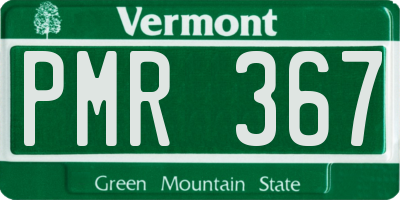 VT license plate PMR367
