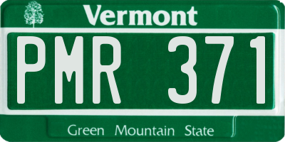 VT license plate PMR371