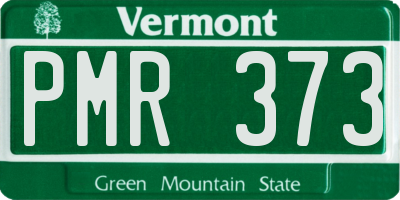 VT license plate PMR373