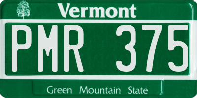 VT license plate PMR375