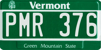 VT license plate PMR376
