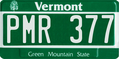 VT license plate PMR377