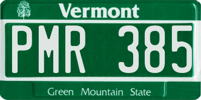 VT license plate PMR385