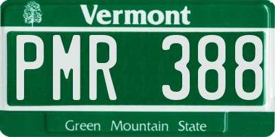 VT license plate PMR388