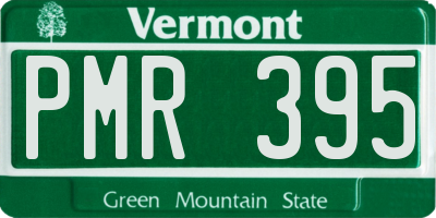 VT license plate PMR395