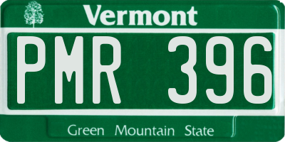 VT license plate PMR396