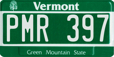 VT license plate PMR397
