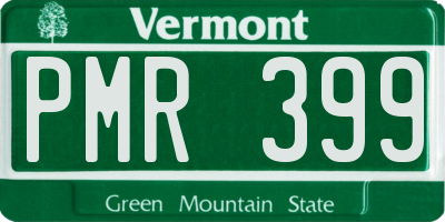 VT license plate PMR399