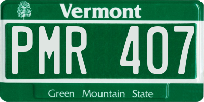 VT license plate PMR407