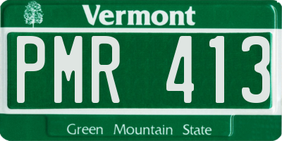 VT license plate PMR413
