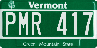 VT license plate PMR417