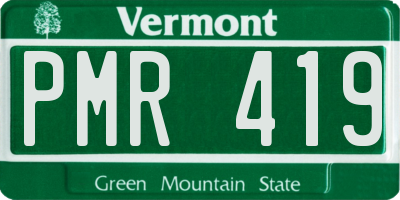 VT license plate PMR419