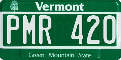 VT license plate PMR420