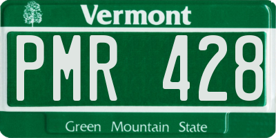 VT license plate PMR428