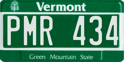 VT license plate PMR434