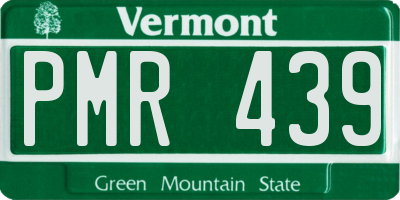 VT license plate PMR439