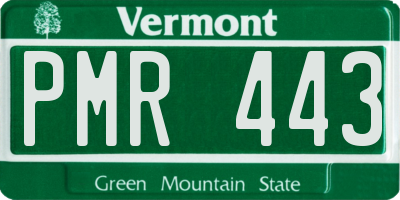 VT license plate PMR443