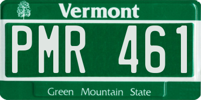 VT license plate PMR461