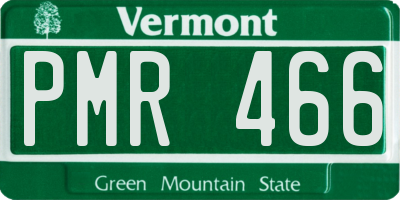 VT license plate PMR466