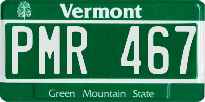 VT license plate PMR467