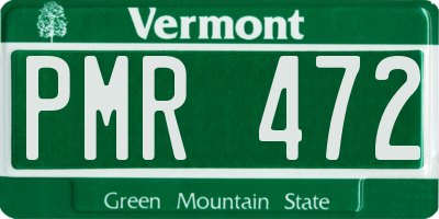 VT license plate PMR472