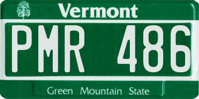 VT license plate PMR486