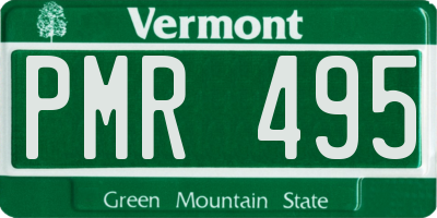 VT license plate PMR495