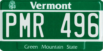 VT license plate PMR496