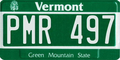 VT license plate PMR497