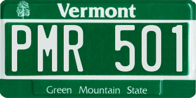VT license plate PMR501