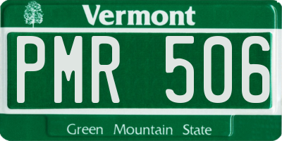 VT license plate PMR506