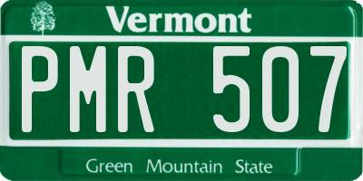 VT license plate PMR507