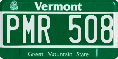 VT license plate PMR508
