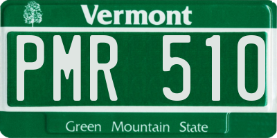 VT license plate PMR510