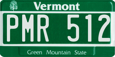 VT license plate PMR512