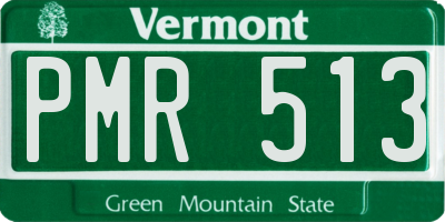 VT license plate PMR513