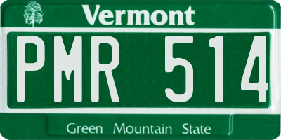 VT license plate PMR514