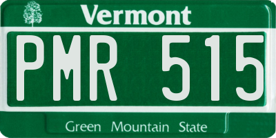 VT license plate PMR515