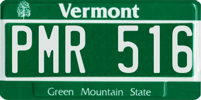 VT license plate PMR516