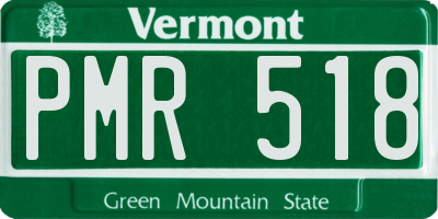 VT license plate PMR518