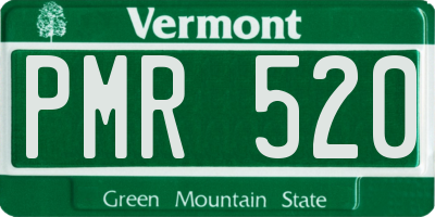 VT license plate PMR520
