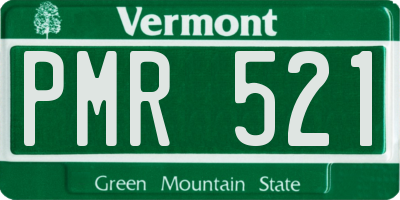 VT license plate PMR521