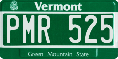 VT license plate PMR525