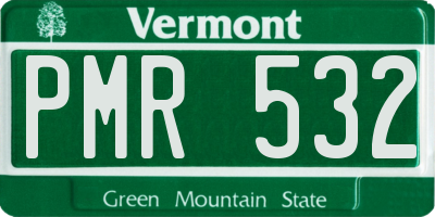 VT license plate PMR532
