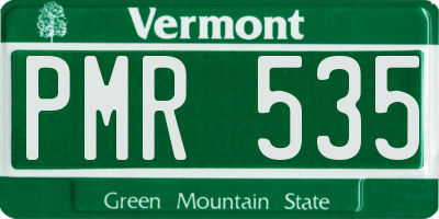 VT license plate PMR535